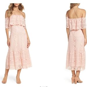 Pink lace midi dress BB Dakota